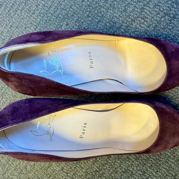 Christian Louboutin Purple Suede Heels - Picture 7 of 11